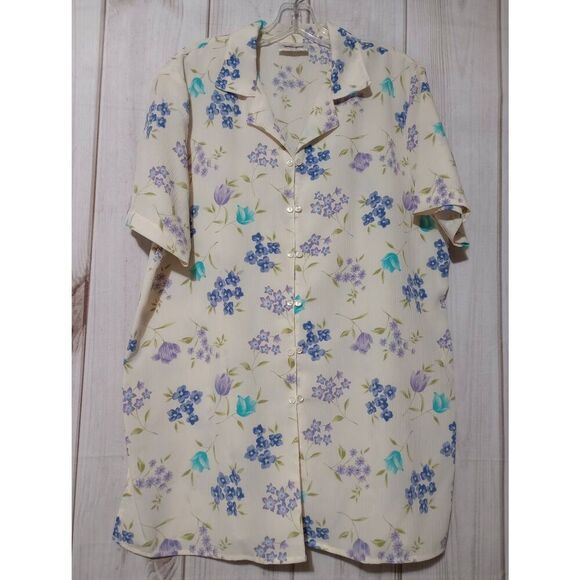 Worthington Shirt Ladies Extra Large Butter Yellow‎ Button Front - Picture 1 of 7